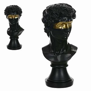ESCULTURA BUSTO POLIRESINA PRETO