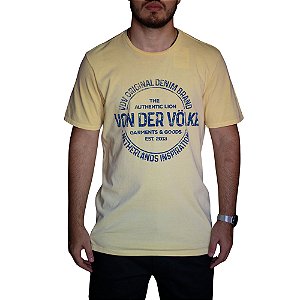 Camiseta VON DER VÖLKE Stamp Amarelo 