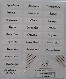 Etiquetas Adesivas Para Organizar a Lavanderia