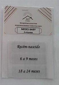 Etiquetas Adesivas Para Organizar As Roupas Do Bebê Por Idade