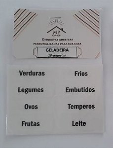 Etiquetas Adesivas Para Organizar a Geladeira