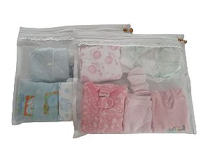 Kit Organizador Para Mala Da Maternidade Em Organza