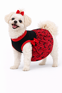 Vestido Pet em Malha M (Medidas na Descrição do Anúncio)