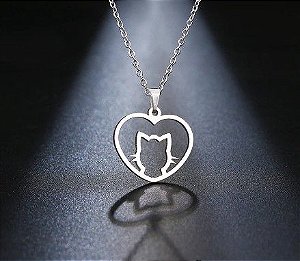 Colar em Aço Inoxidável cor Prata