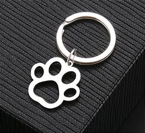 Chaveiro em Aço Inoxidável cor Prata