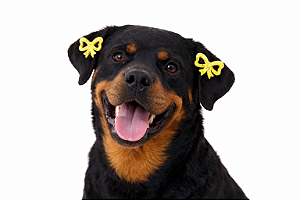 2 Apliques Adesivos Para Penteado Pet (Laço)