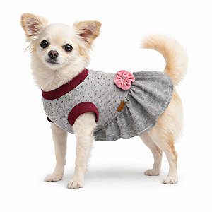 Roupa Pet em Malha M - Vestido (Medidas na Descrição do Anúncio)