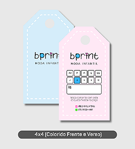 Etiquetas Personalizadas com Furo e Cantos Recortados -  9x5 cm