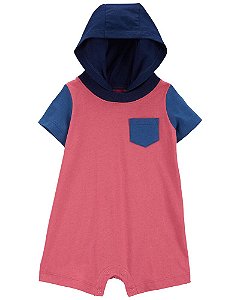 Romper Carter's Vermelho e Azul Bolso