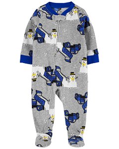 Macacão Carter's Fleece Cinza Boneco Neve
