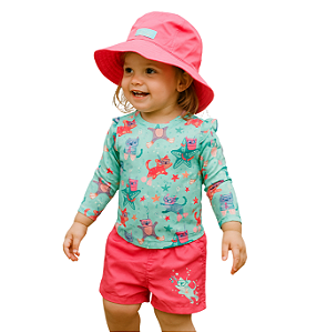Conjunto UV Skinz  3 Peças - Estrela do Mar c/ Chapéu