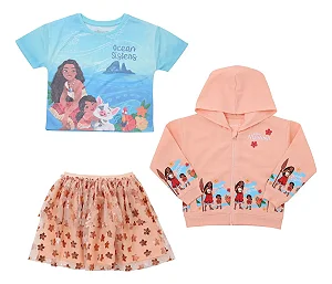 Conjunto Disney 3 Peças - Moana Pêssego