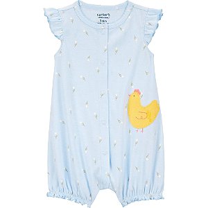 Romper Carter's  Malha Galinha Azul