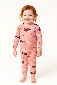 Pijama Carter's 2 Peças Rosa Dino