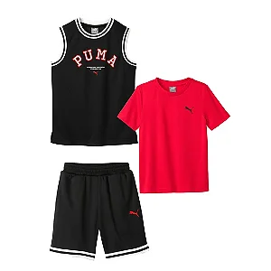 Conjunto Puma 3 peças Preto Basquete