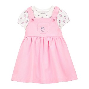 Conjunto Carter's Vestido 2 peças Moranguinho Rosa