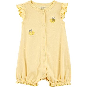 Romper Carter's Malha Abelha Amarela