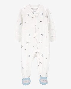 Macacão Carter's Malha Coruja - Zíper Bidirecional