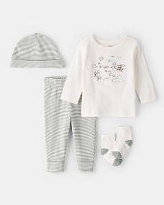 Conjunto Carter's 4 peças Azul Avião