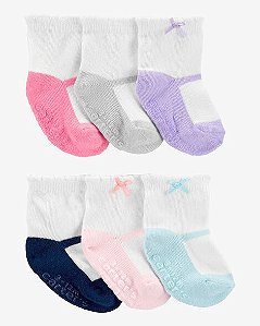 Kit Meia Carter's 6 Pares Feminino Balé