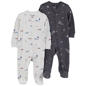Kit Macacão Carter's 2 peças Chumbo Foguete