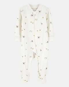 Macacão Unissex Carter's Malha Off-White Passarinhos
