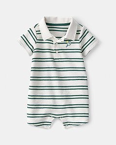 Romper Carter´s Polo Listras Verde Pickleball