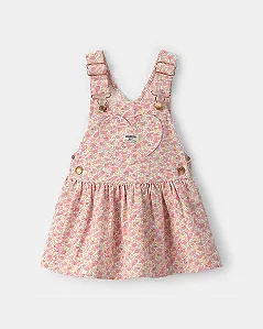 Salopete Oshkosh Floral Bolso Coração