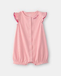 Romper Carter's Malha Rosa Little One