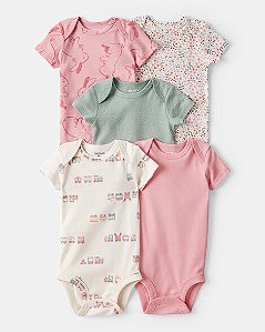 Kit Body Carter's 5 Peças Rosa Trenzinho