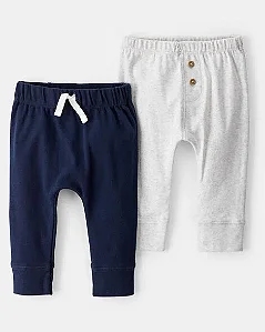 Kit Calça Carter's 2 peças Azul e Cinza Claro