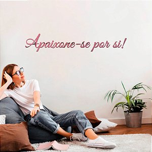 Espelho Decorativo Frase "Apaixone-se por si!" Letra Manuscrita