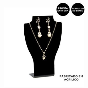 Expositor de Bijuterias em Acrílico Preto