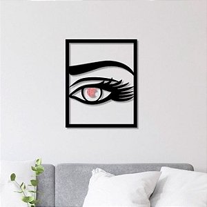 Quadro Sobrancelha Vazado em MDF Acrílico Espelhado