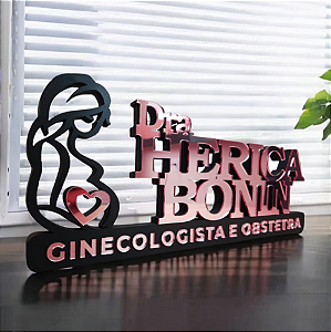 Placa Decorativa Profissão Ginecologista Obstetra