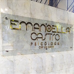 Placa de Acrílico Personalizada para Logomarca – Tamanho 100x60 cm