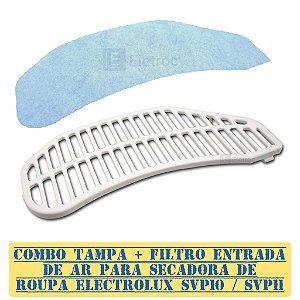 Combo tampa + filtro Para Secadora electrolux svp11 svp10