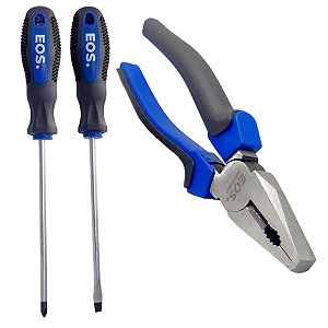 Kit Alicate Chave de Fenda Chave Phillips