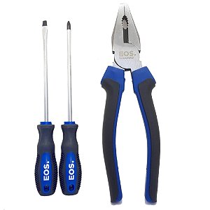 Combo Alicate Universal Chave de Fenda Chave Phillips