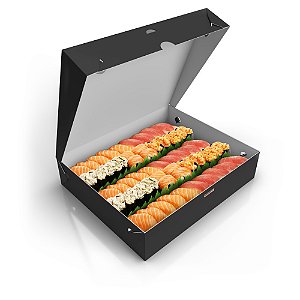 Embalagem Caixa Sushi - Sem Visor - Preta | Média - Soller Embalagens -  Referência em Santa Catarina
