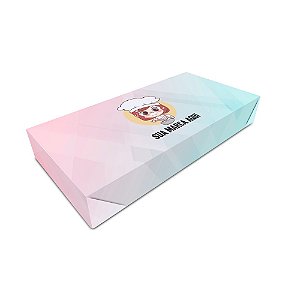 Caixa para 50 Docinhos ou Salgadinho Empastada  - 35,0 x 17,0 x 5,0 cm | Personalizada