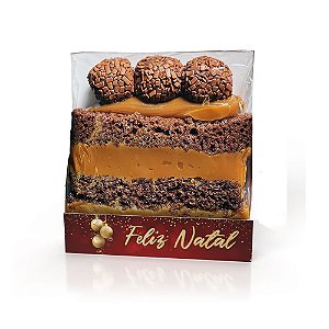 Embalagem Fatia de Bolo Slice Cake | Natal Clássica