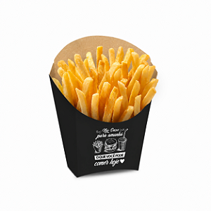 Embalagem Caixa de Batata Frita - 150gr | Preta