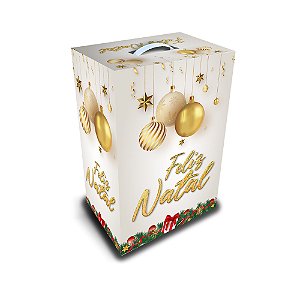 Caixa para Cesta de Natal - Feliz Natal | 22,5 x 33,0 x 16,5 cm