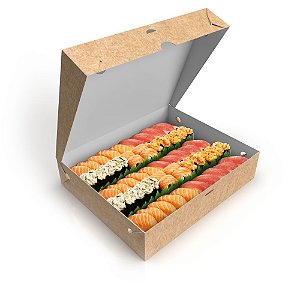 Embalagem Caixa Sushi - Sem Visor - Kraft | Média
