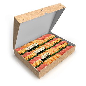 Embalagem Caixa Sushi - Sem Visor - Kraft | Grande