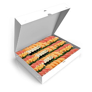 Embalagem Caixa Sushi - Sem Visor - Branca | Grande