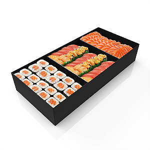 Divisória Para Caixa Sushi Gaveta - Preto | 12,5 x 4,5 cm