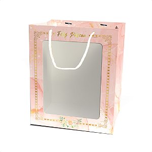 Sacola Classic Rabbit - Com Visor de Acetato | 25,0 x 30,0 x 20,0 cm