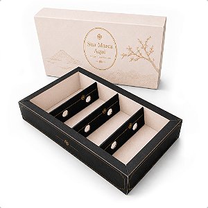 Caixa Gaveta Premium para Sushi com 3 Divisórias – Grande | Personalizado